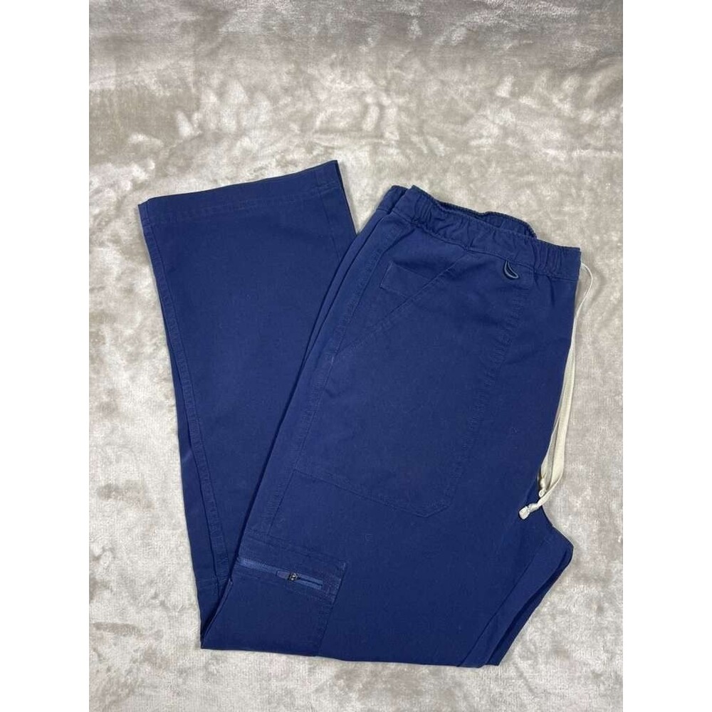 FIGS Pants Scrub Women Large Blue Drawstring Technical Collection